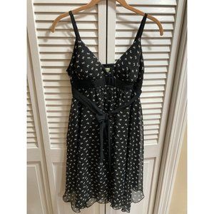 Johnny Martin Black & White Butterfly Print Sundress Size 9 Juniors